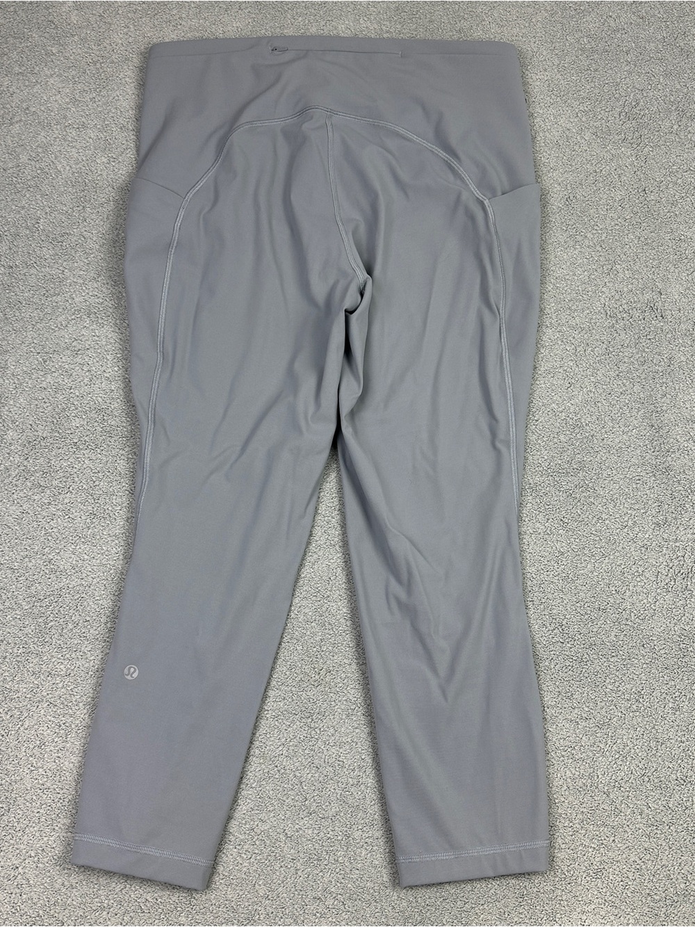 Lululemon Fast and Free High-Rise Crop 23” Tight Womens 12 Gray Nulux Reflective